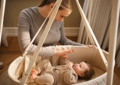 Moonboon Oval Vugge, natur-Børn Vugger|Slyngevugger