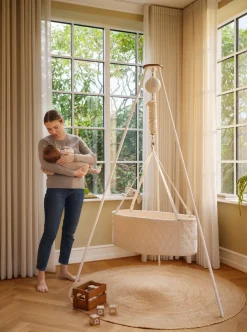 Moonboon Oval Vugge, natur-Børn Vugger|Slyngevugger