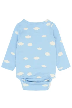 The New Siblings Paco Wrap Body langærmet - POWDERBLUE- Bodystocking Langærmet