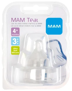 MAM 2-Pak Flaskesut Teat, Størrelse 3- Sutteflasker