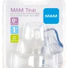 MAM 2-Pak Flaskesut Teat, Størrelse 1- Sutteflasker