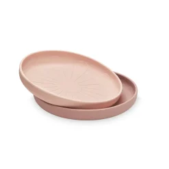 Cam Cam Copenhagen 2-pak Silikonetallerkener Blomst - rose mix- Service