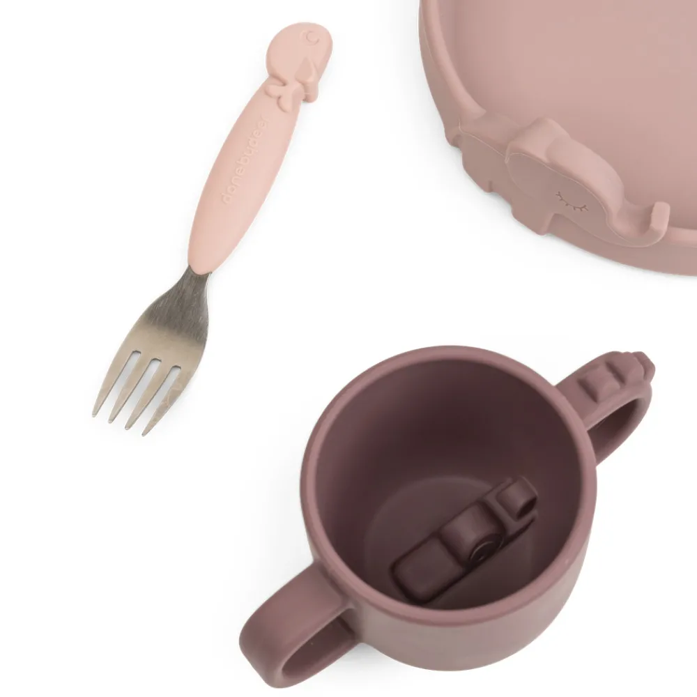 Done By Deer Peekaboo spisesæt - powder- Service