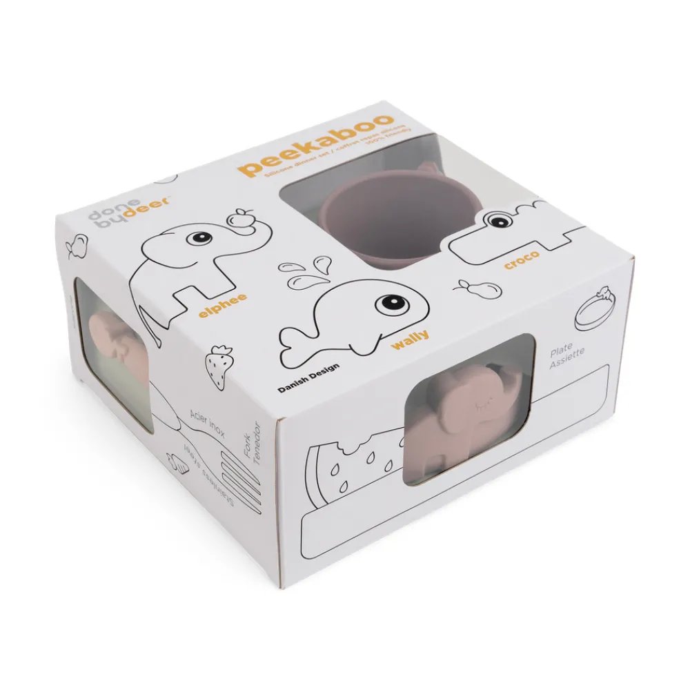 Done By Deer Peekaboo spisesæt - powder- Service