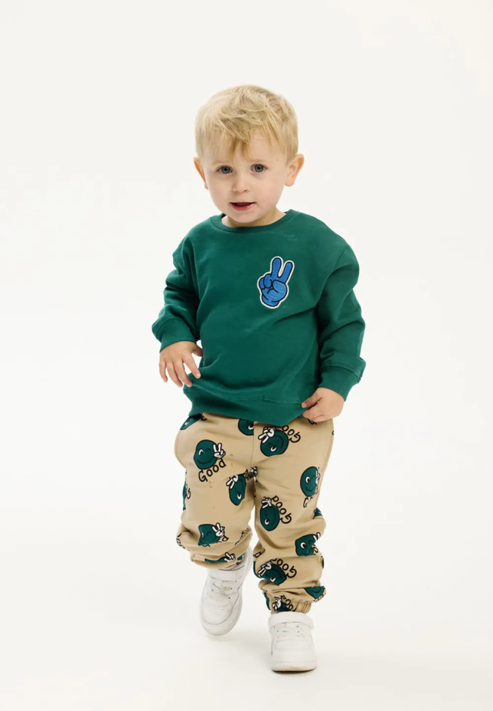 The New Siblings Phil Sweatpants - HUMUS AOP- Bukser