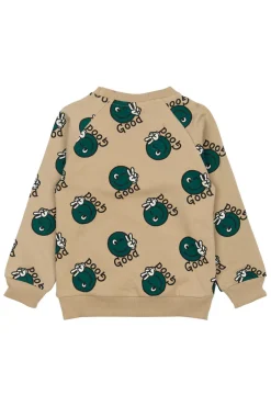 The New Siblings Phil Sweatshirt - HUMUS AOP- Cardigans, Veste & Trøjer