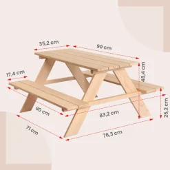 Kukka Picnicbænk-Børn Bænke & Skamler|Leg I Haven