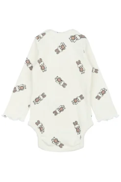 The New Siblings Pippa Rib Body langærmet - Cloud dans- Bodystocking Langærmet