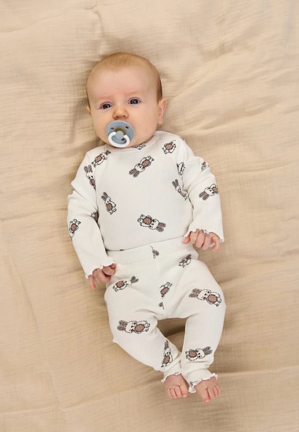 The New Siblings Pippa Rib Body langærmet - Cloud dans- Bodystocking Langærmet