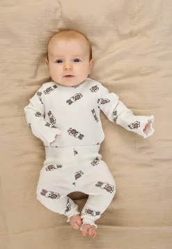 The New Siblings Pippa Rib Leggings - Cloud dans- Leggings