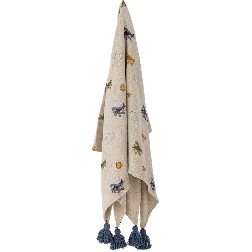 Bloomingvillemini Plaid, Plane, Natur-Børn Tæpper