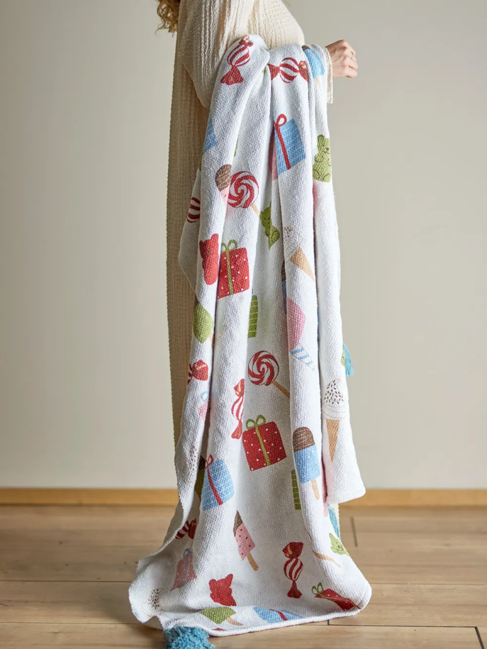 Bloomingvillemini Plaid, Sweets, Natur-Børn Tæpper