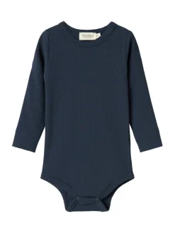 MarMar Copenhagen Plain Langærmet Body - Pilot navy- Bodystocking Langærmet