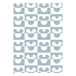 Poster & Frame Plakat - Mickey Mouse blåt og hvidt mønster A3-Børn Plakater