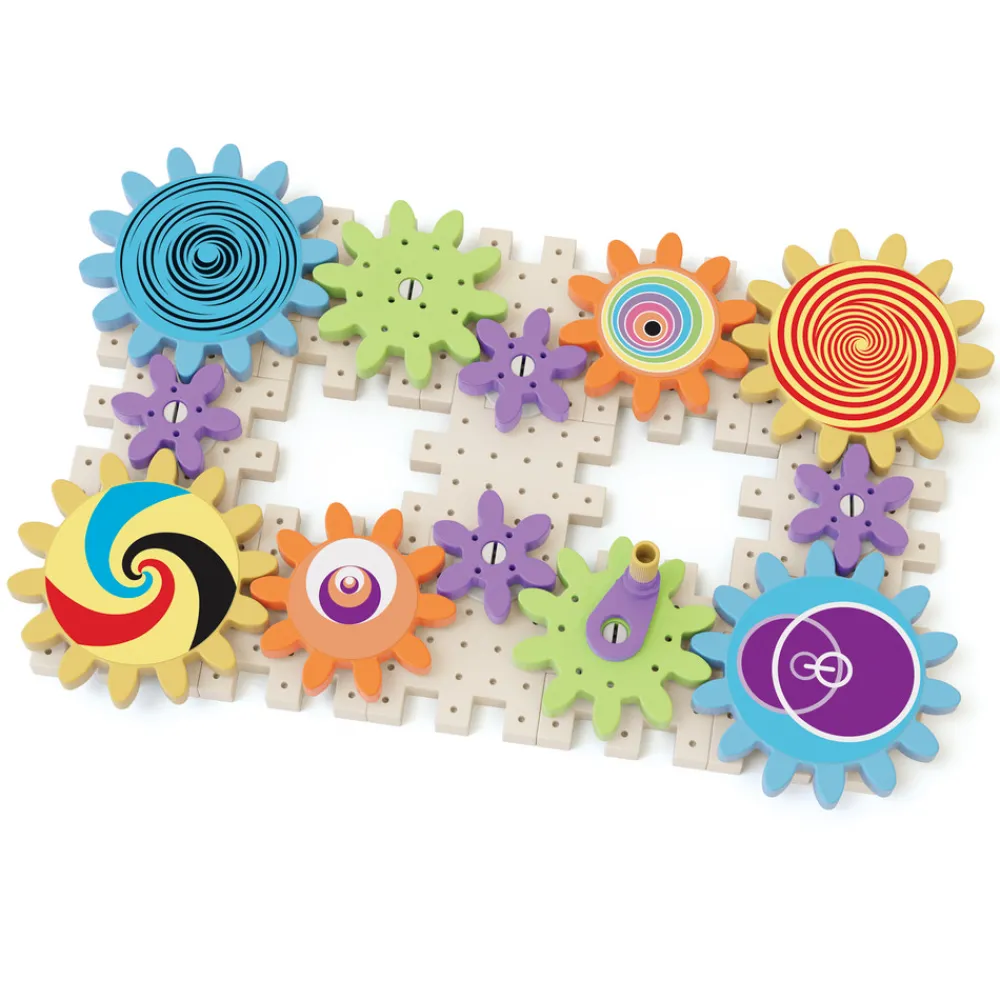 QUERCETTI Play Eco+ Kaleido Gears - byggesæt med tandhjul- Små Byggesæt