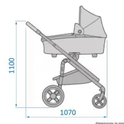 Maxi-Cosi Plaza plus - essential black- Kombivogne Med Ergonomiske Sæder