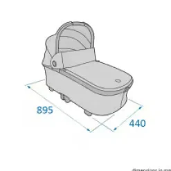 Maxi-Cosi Plaza plus - essential black- Kombivogne Med Ergonomiske Sæder