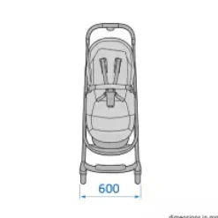 Maxi-Cosi Plaza plus - essential black- Kombivogne Med Ergonomiske Sæder