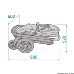 Maxi-Cosi Plaza plus - essential black- Kombivogne Med Ergonomiske Sæder