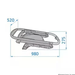 Maxi-Cosi Plaza plus - essential black- Kombivogne Med Ergonomiske Sæder