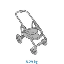 Maxi-Cosi Plaza plus - essential black- Kombivogne Med Ergonomiske Sæder