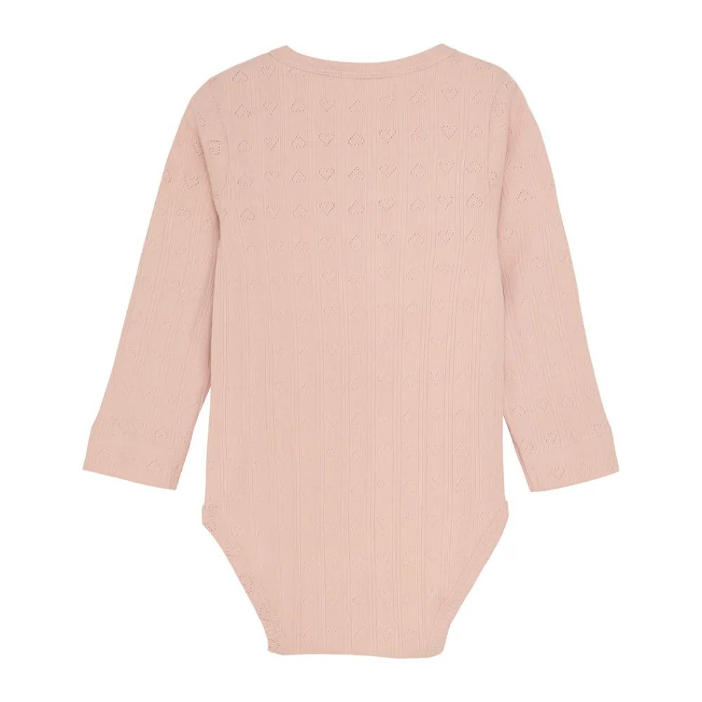 En Fant Pointelle Body Langærmet - 5000- Bodystocking Langærmet