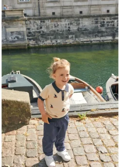 Copenhagen Colors Polo m. både - CREAM- T-Shirts & Toppe