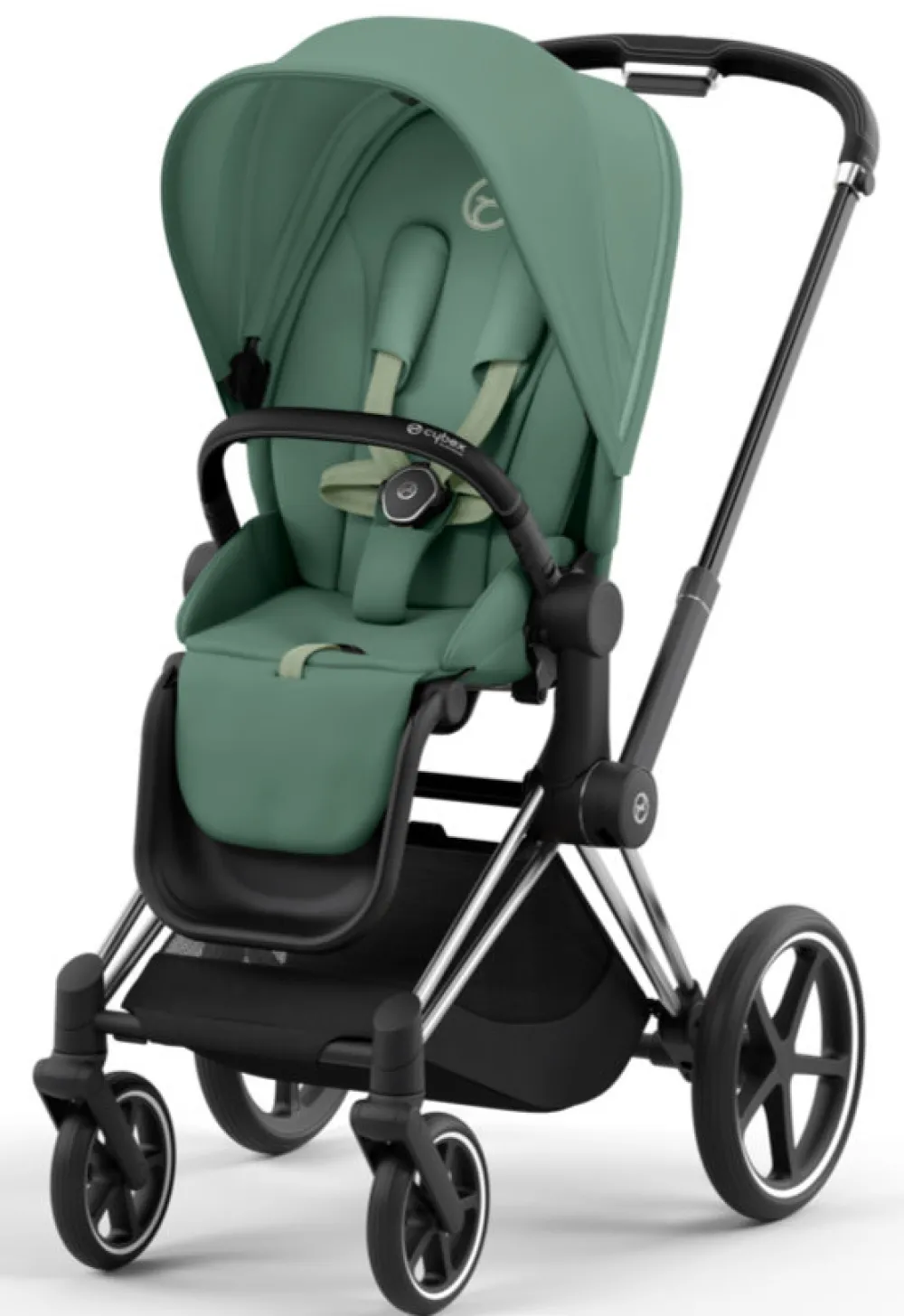 Cybex Priam Duovogn - leaf green/chrome black- Kombivogne Med Flade Sæder