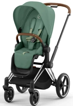 Cybex Priam Duovogn - leaf green/chrome brown- Kombivogne Med Flade Sæder