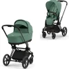 Cybex Priam Duovogn - leaf green/matt black- Kombivogne Med Flade Sæder