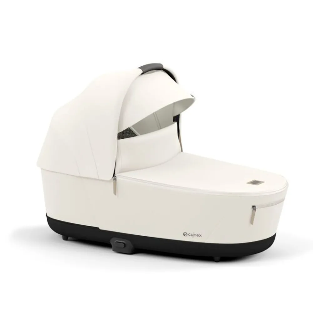 Cybex Priam Duovogn - off white/chrome brown- Kombivogne Med Flade Sæder