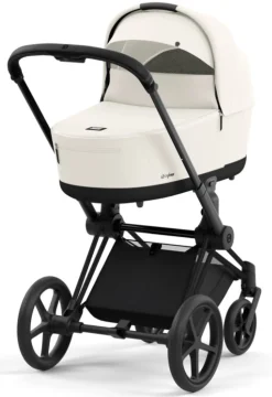 Cybex Priam Duovogn - off white/matt black- Kombivogne Med Flade Sæder