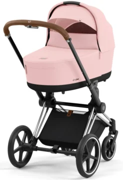 Cybex Priam Duovogn - peach pink/chrome brown- Kombivogne Med Flade Sæder