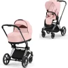 Cybex Priam Duovogn - peach pink/chrome black- Kombivogne Med Flade Sæder