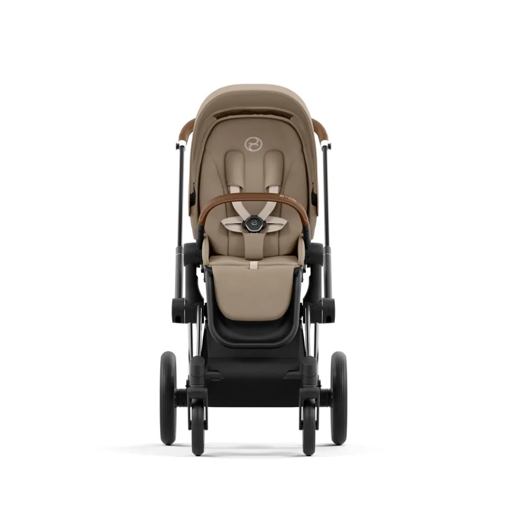 Cybex Priam klapvogn - cozy beige/chrome brown- Klapvogne Med Flade Sæder