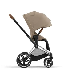 Cybex Priam klapvogn - cozy beige/chrome brown- Klapvogne Med Flade Sæder