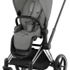 Cybex Priam klapvogn - mirage grey/chrome black- Klapvogne Med Flade Sæder