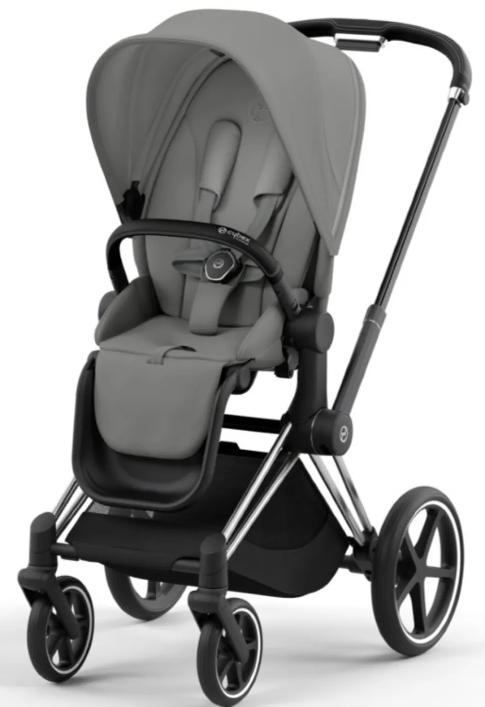 Cybex Priam klapvogn - mirage grey/chrome black- Klapvogne Med Flade Sæder