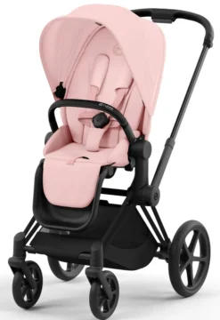 Cybex Priam klapvogn - peach pink/matt black- Klapvogne Med Flade Sæder