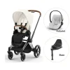 Cybex Priam klapvogn inkl. cloud T og base - off white/chrome brown PLUS- Klapvogne Med Flade Sæder