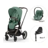 Cybex Priam klapvogn inkl. cloud T og base - leaf green/rosegold- Klapvogne Med Flade Sæder