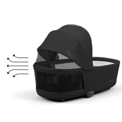 Cybex PRIAM Lux Barnevognskasse - Sepia Black- Liggedele Til Kombivogne