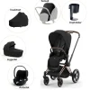 Cybex Priam pakke - sepia black/rosegold PLUS- Kombivognspakker