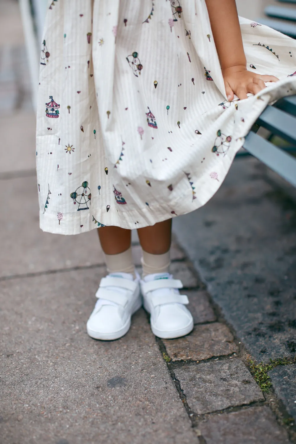 Copenhagen Colors Printed kjole m. flæser - TIVOLI- Kjoler