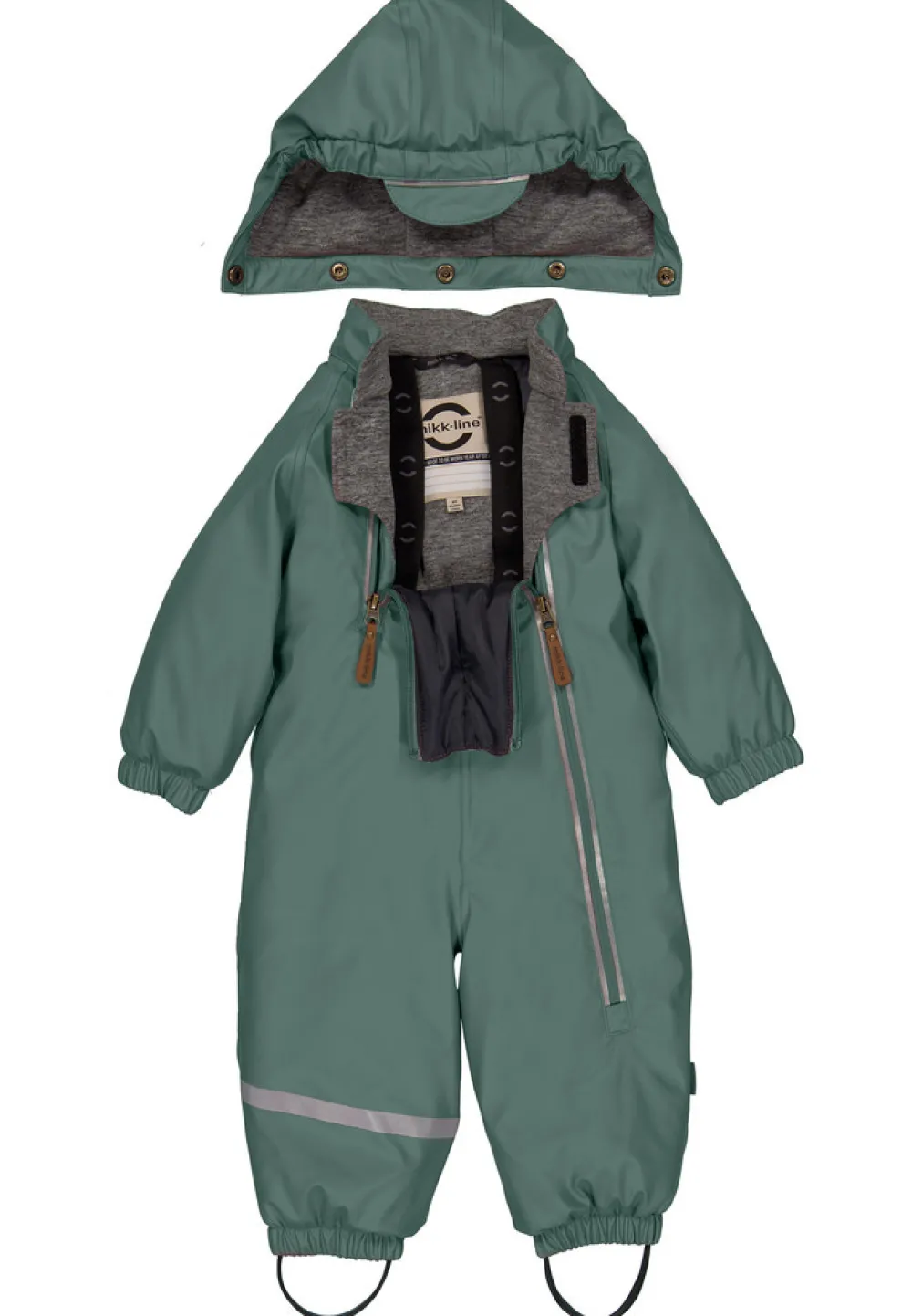 Mikk-Line PU Flyverdragt 2 Zip Recycled - Balsam green- Regntøj|Flyverdragter