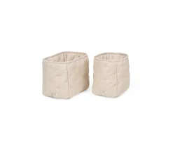 MarMar Copenhagen Quiltede kurve, 2 stk, Grey Sand-Børn Pusleopbevaring