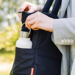 Done By Deer Quiltet pusle tote bag - Sort- Pusletasker & Transporttasker