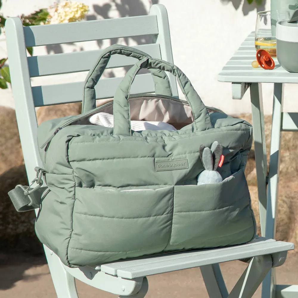 Done By Deer Quiltet pusletaske - grøn- Pusletasker & Transporttasker