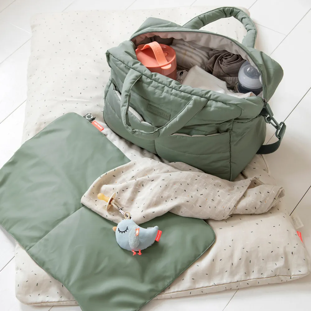 Done By Deer Quiltet pusletaske - grøn- Pusletasker & Transporttasker