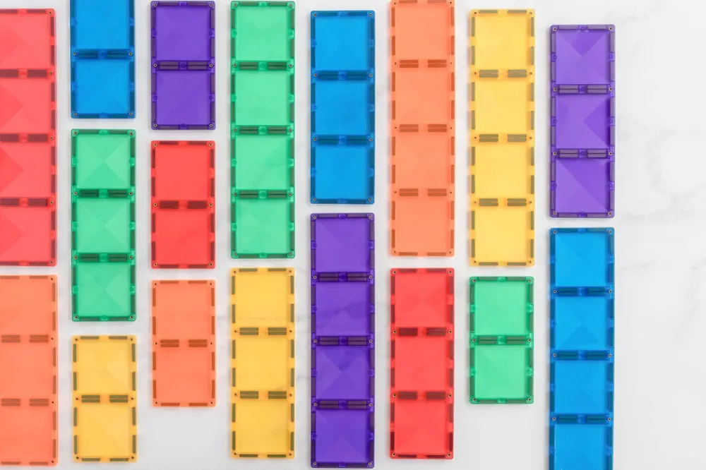 CONNETIX Ractangle Pack - magnetsæt 18 dele - rainbow- Magnetlegesæt